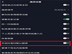 如何设置打开抖音时静音