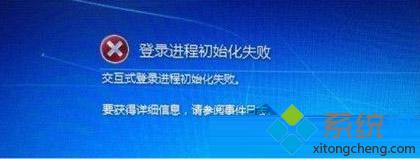 技术员介绍win7系统开机后出现“登录初始化进程失败”的图文方案