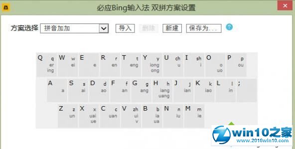 win10系统为必应输入法添加双拼方案的操作方法