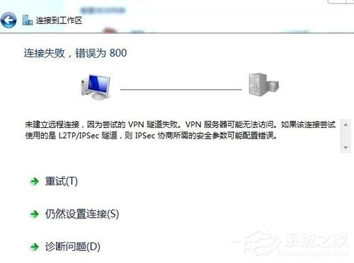 图文细说win7系统虚拟连接提示错误800错误的办法