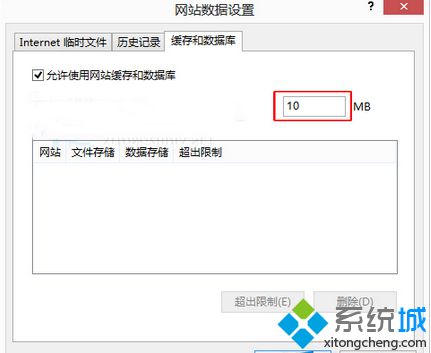 老司机给你传授win8系统Ie浏览器“允许网站使用缓存和数据库”选项的修复方法